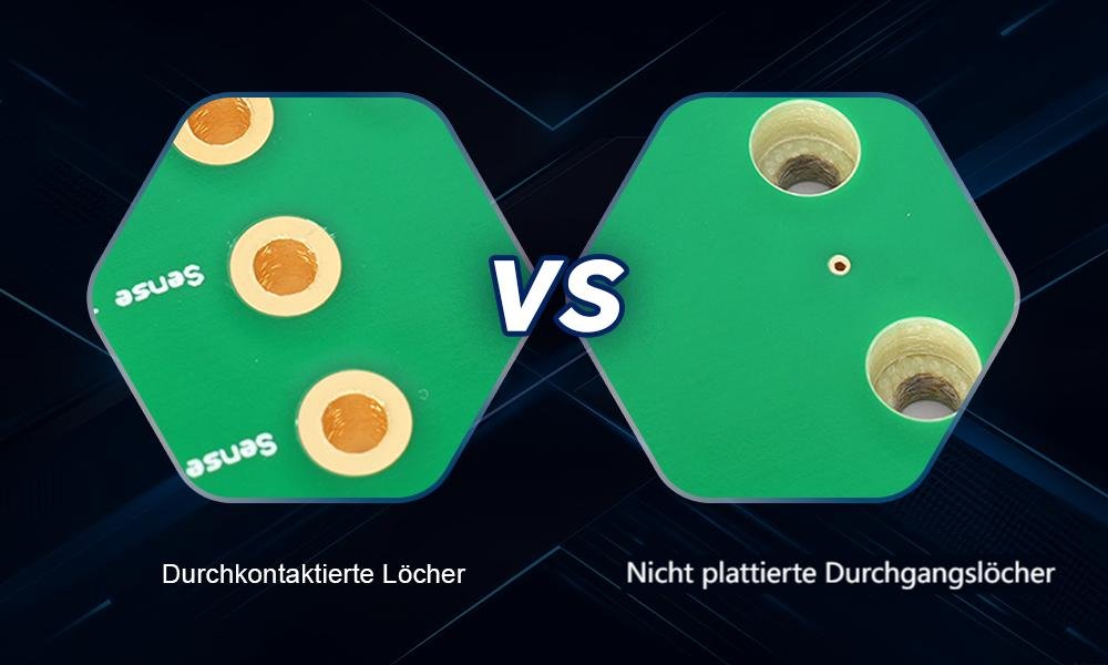 Durchkontaktierte Löcher Und Nicht plattierte Durchgangslöcher