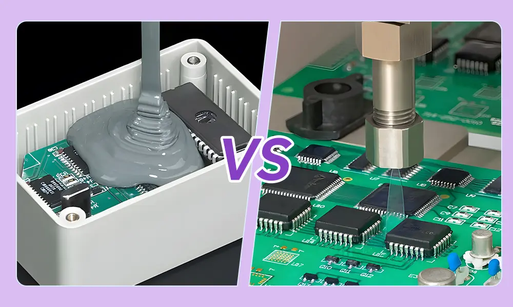 PCB-Verguss vs. Konforme Beschichtung