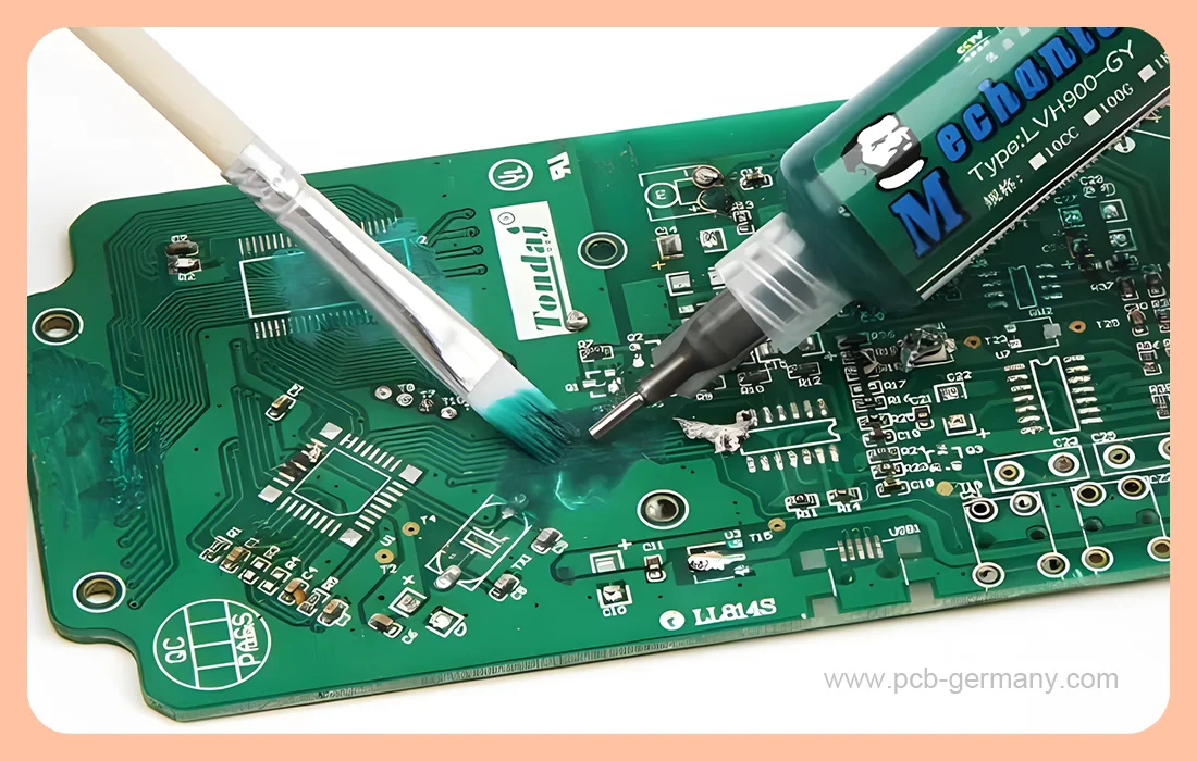 PCB-Lötmaske auftragen
