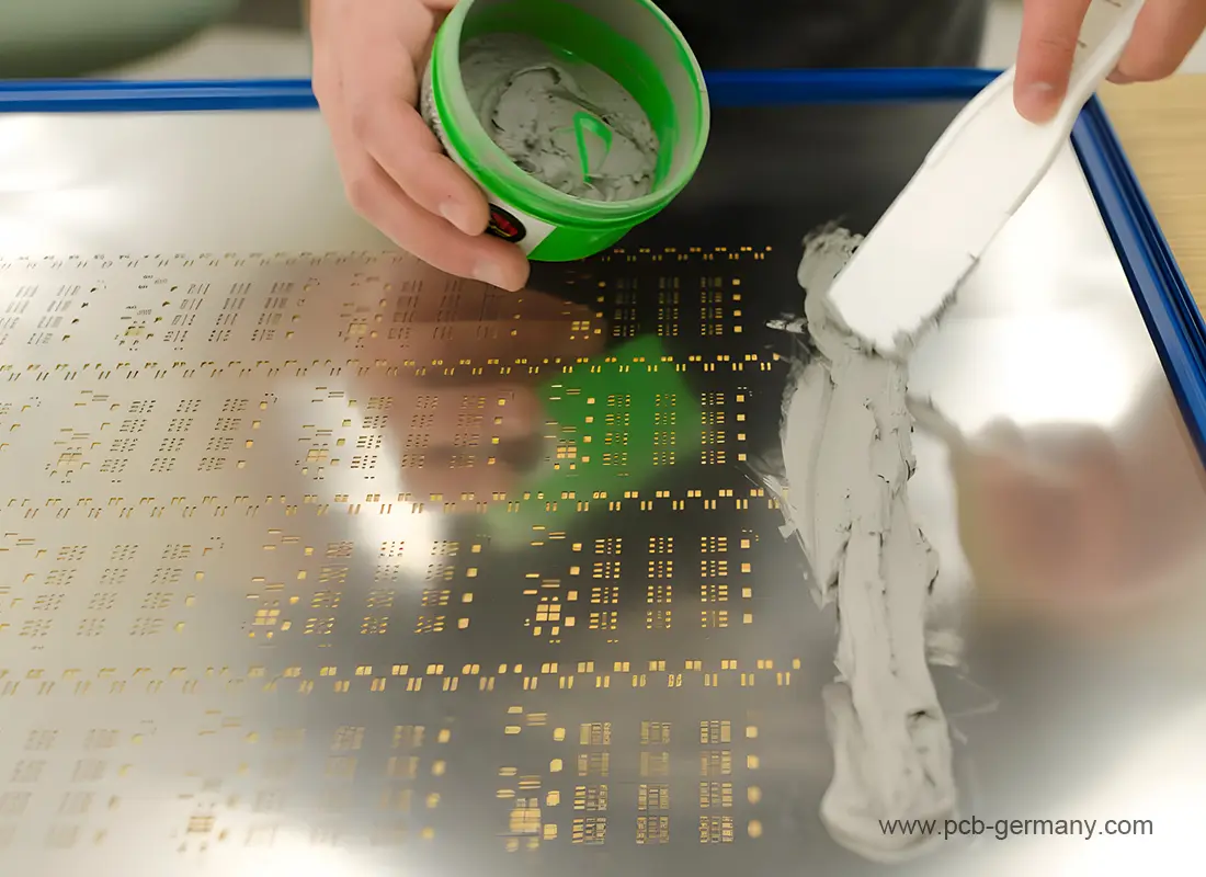 SMT-Schablone auftragen